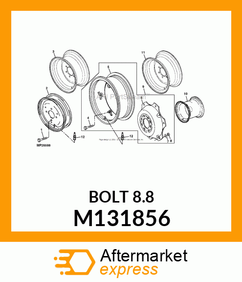 BOLT, HUB M131856