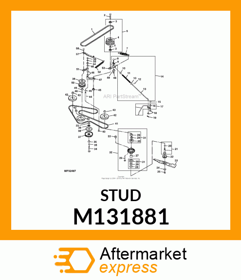 SHAFT, JACKSHEAVE PIVOT M131881