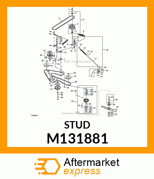 SHAFT, JACKSHEAVE PIVOT M131881