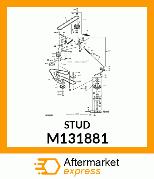 SHAFT, JACKSHEAVE PIVOT M131881