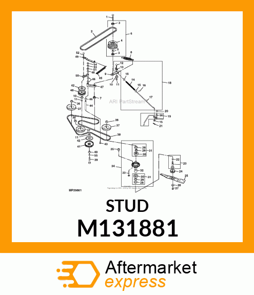 SHAFT, JACKSHEAVE PIVOT M131881