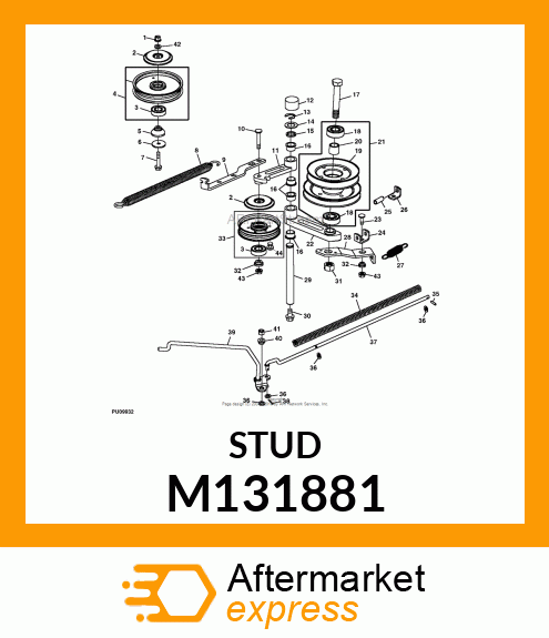 SHAFT, JACKSHEAVE PIVOT M131881