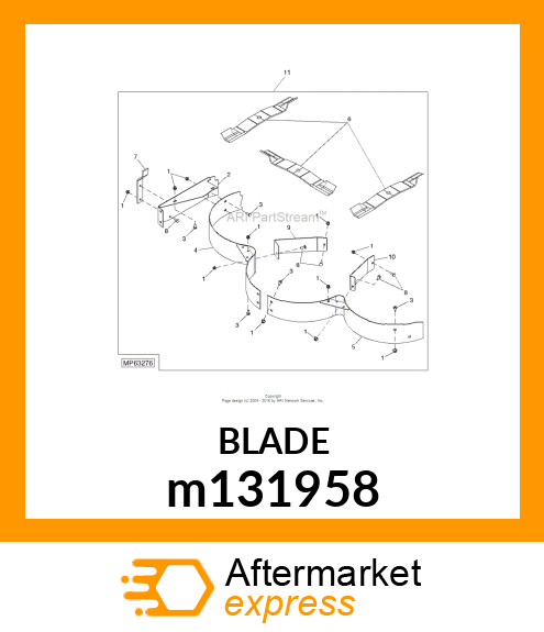 BLADE, MULCH 60 HIGH CAPACITY m131958