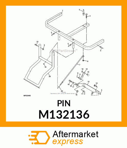 PIN, M10 X 16 DRILLED CLEVIS M132136