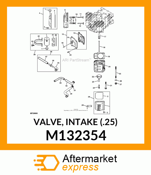 VALVE, INTAKE (.25) M132354
