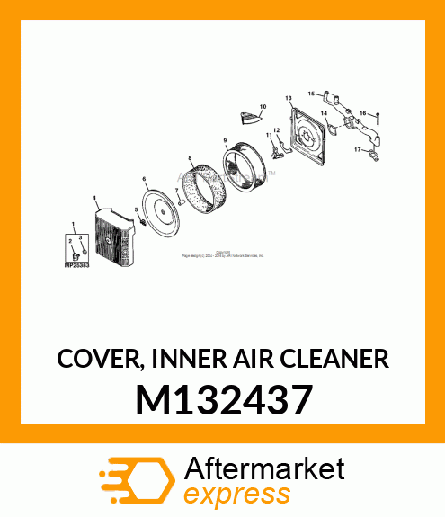 COVER, INNER AIR CLEANER M132437