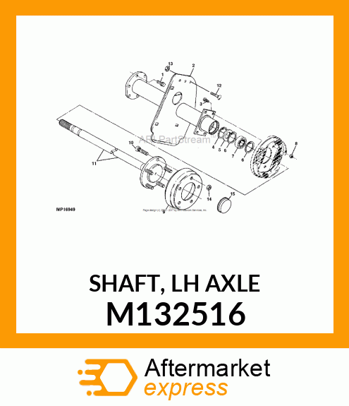 SHAFT, LH AXLE M132516