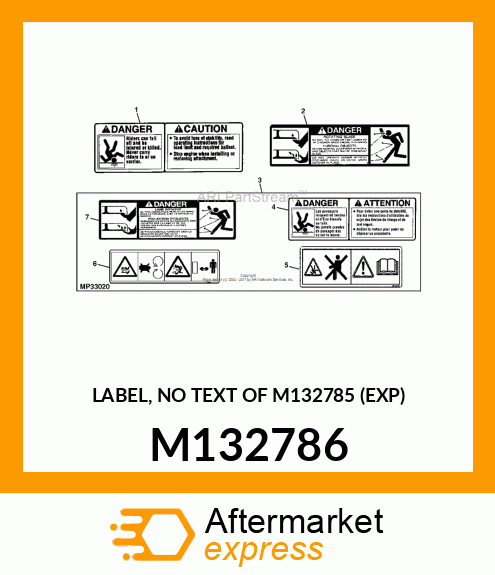 LABEL, NO TEXT OF M132785 (EXP) M132786