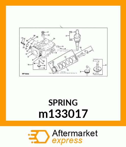 SPRING, ACTUATING m133017