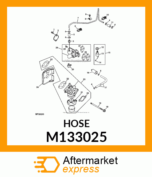 Fuel Line - FUEL LINE, LINE, 3" FUEL M133025