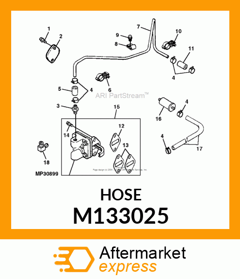 Fuel Line - FUEL LINE, LINE, 3" FUEL M133025