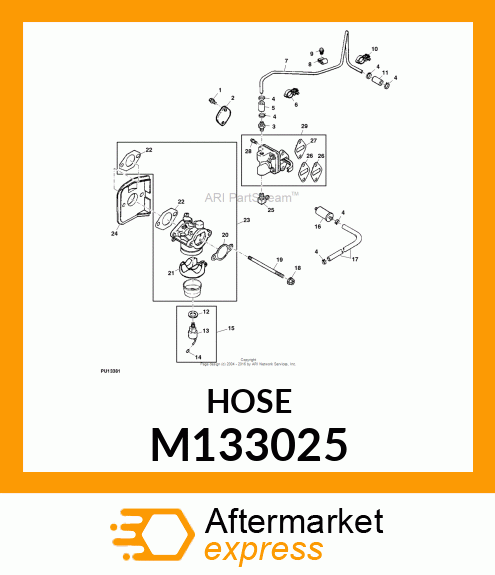 Fuel Line - FUEL LINE, LINE, 3" FUEL M133025