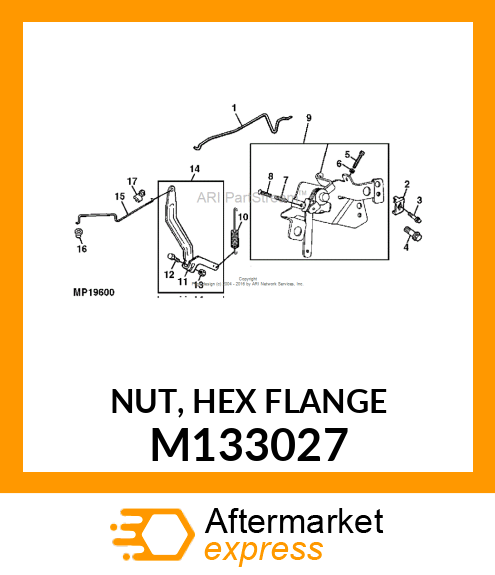 NUT, HEX FLANGE M133027