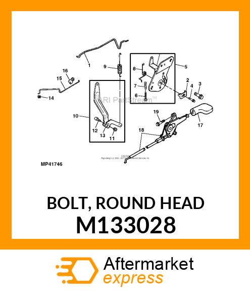 BOLT, ROUND HEAD M133028