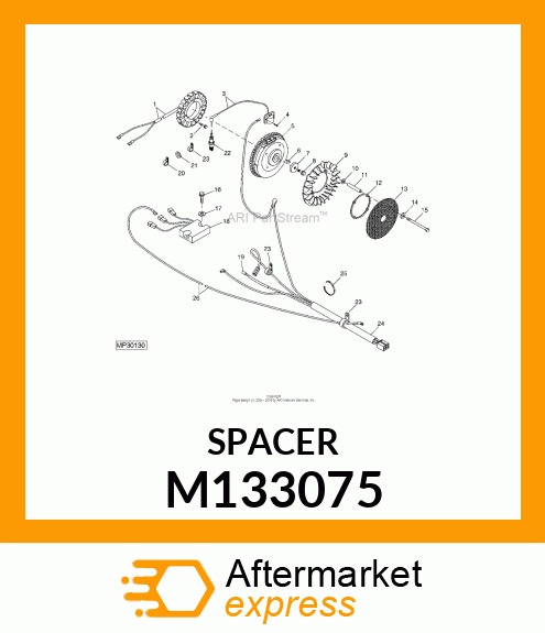 SPACER, GRASS SCREEN M133075