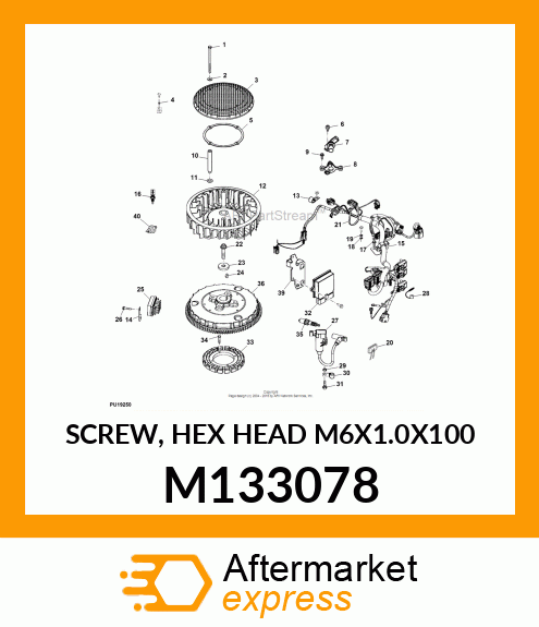 SCREW, HEX HEAD M6X1.0X100 M133078