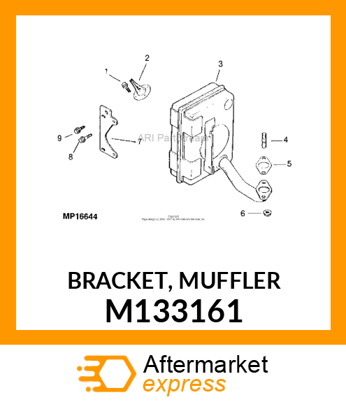 BRACKET, MUFFLER M133161