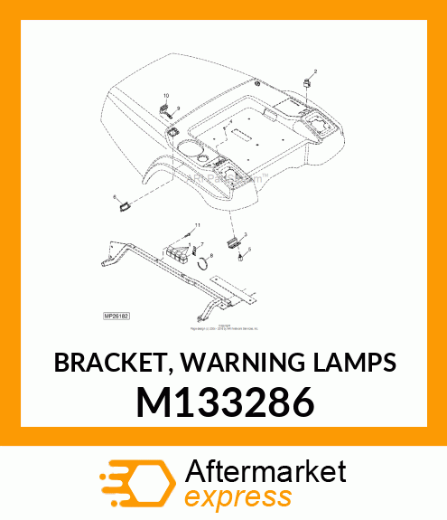 BRACKET, WARNING LAMPS M133286