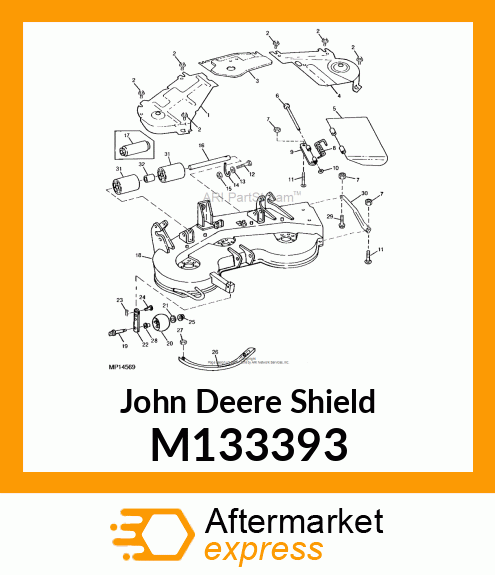 SHIELD, LH DECK (YELLOW) M133393