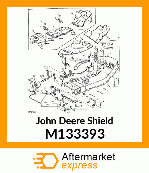 SHIELD, LH DECK (YELLOW) M133393