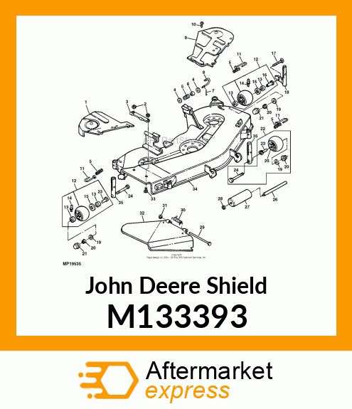 SHIELD, LH DECK (YELLOW) M133393