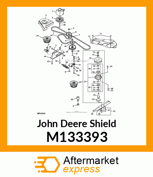 SHIELD, LH DECK (YELLOW) M133393