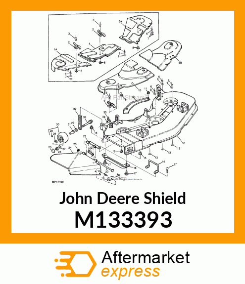 SHIELD, LH DECK (YELLOW) M133393