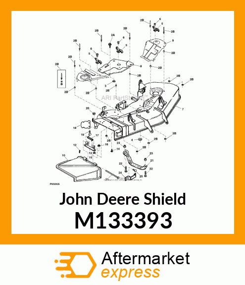 SHIELD, LH DECK (YELLOW) M133393