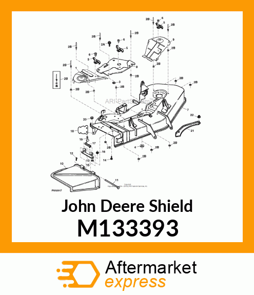 SHIELD, LH DECK (YELLOW) M133393