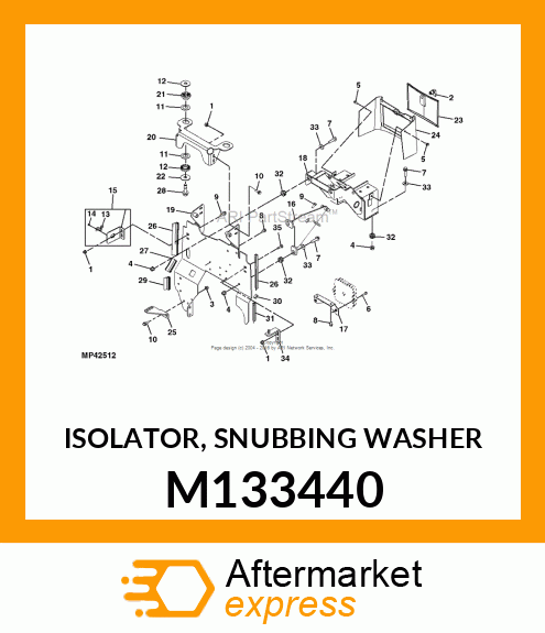 ISOLATOR, SNUBBING WASHER M133440