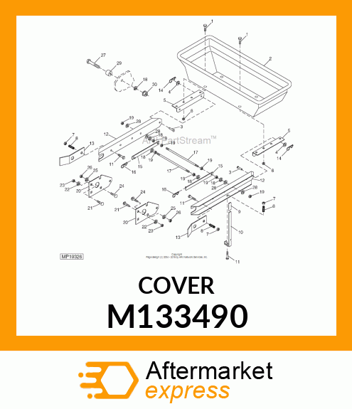 COVER, DUMP LEVER HANDLE M133490