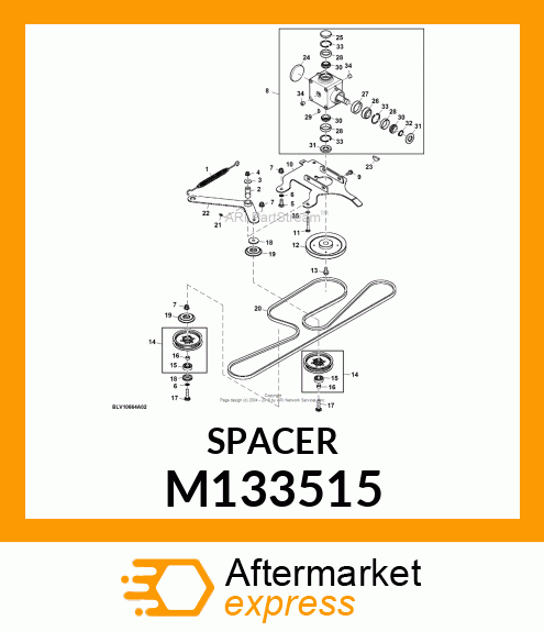 BUSHING, IDLER BEARING M133515