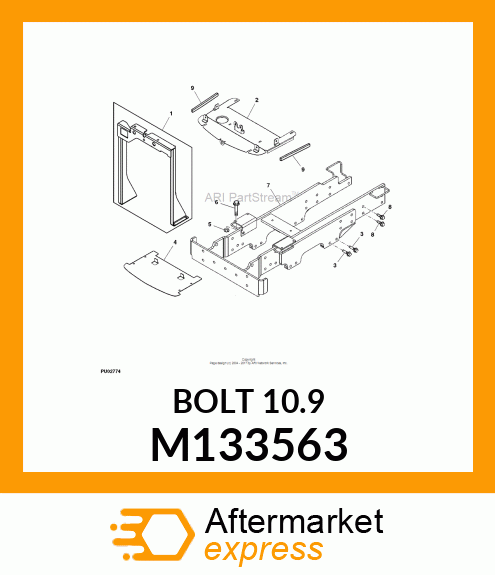 BOLT, SHOULDER M12 X 1.75 X 45 M133563