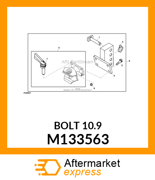 BOLT, SHOULDER M12 X 1.75 X 45 M133563