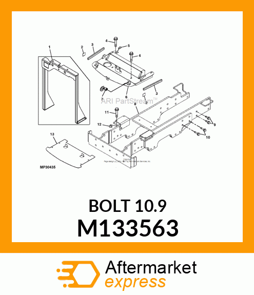 BOLT, SHOULDER M12 X 1.75 X 45 M133563