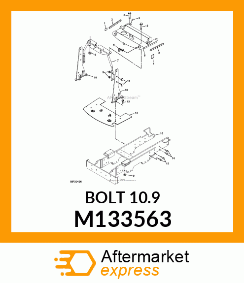 BOLT, SHOULDER M12 X 1.75 X 45 M133563