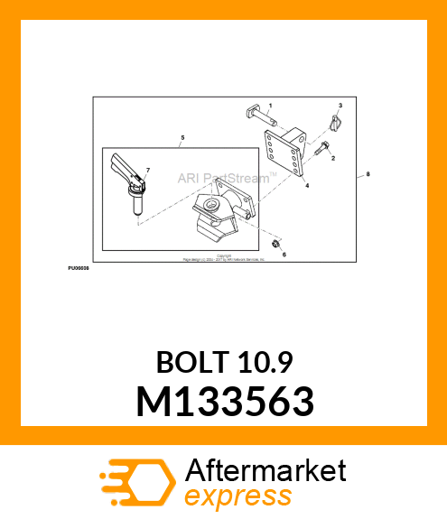 BOLT, SHOULDER M12 X 1.75 X 45 M133563