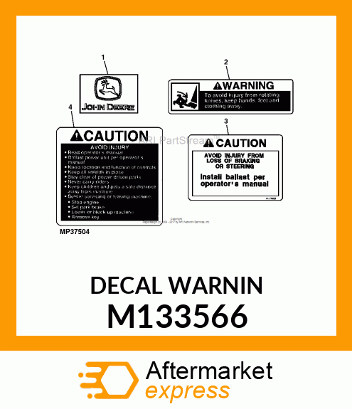 LABEL, TINE WARNING M133566