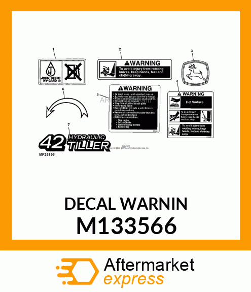 LABEL, TINE WARNING M133566