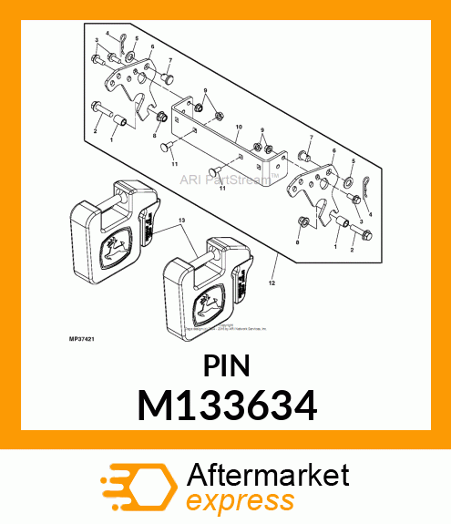 PIN FASTENER, PIN, 16MM CLEVIS M133634