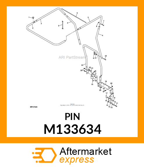 PIN FASTENER, PIN, 16MM CLEVIS M133634