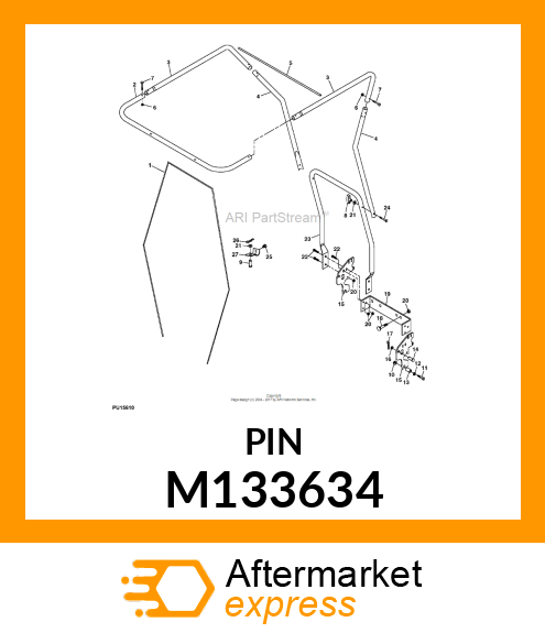 PIN FASTENER, PIN, 16MM CLEVIS M133634