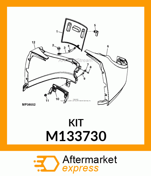 LATCH, LOWER COWL M133730