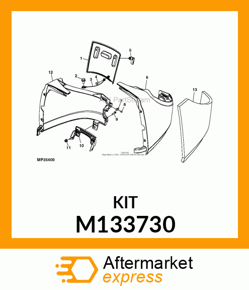 LATCH, LOWER COWL M133730