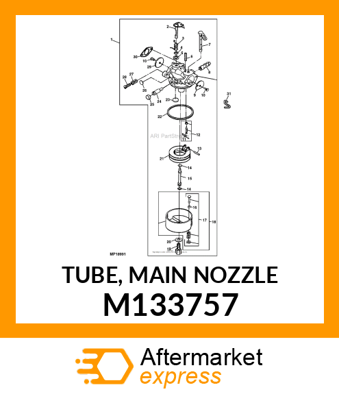 TUBE, MAIN NOZZLE M133757