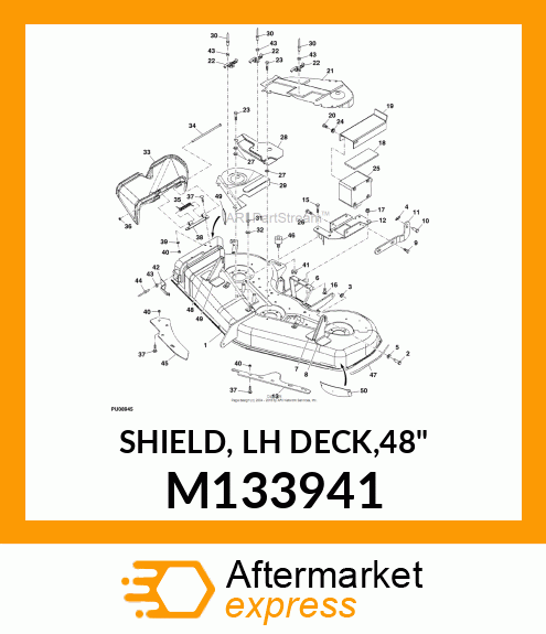 SHIELD, LH DECK,48" M133941