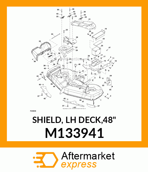 SHIELD, LH DECK,48" M133941