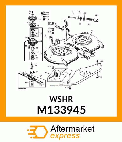 WASHER, 21X38X4 ZN M133945