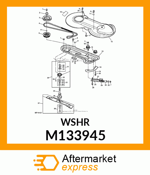 WASHER, 21X38X4 ZN M133945