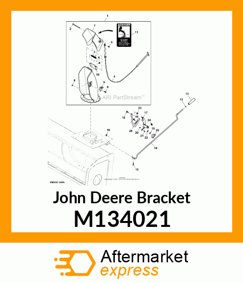 BRACKET, CHUTE AND SPOUT CONTROLS M134021